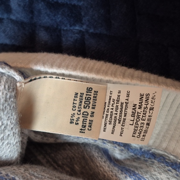 L.L. Bean Cotton & Cashmere Fair Isle Cardigan Size Small Petite, New With Tags! - Picture 6 of 16
